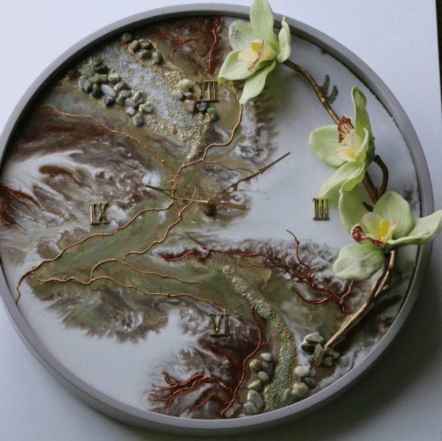 Orquídea Wall clock