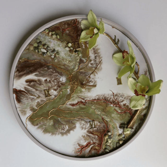 Orquídea Wall clock