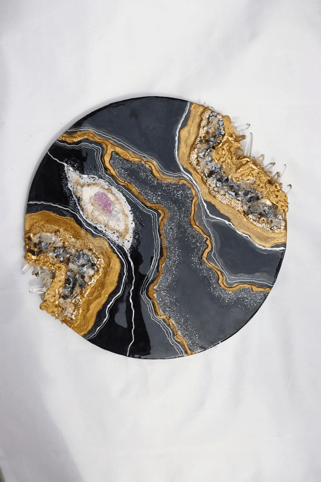 White Cluster Geode