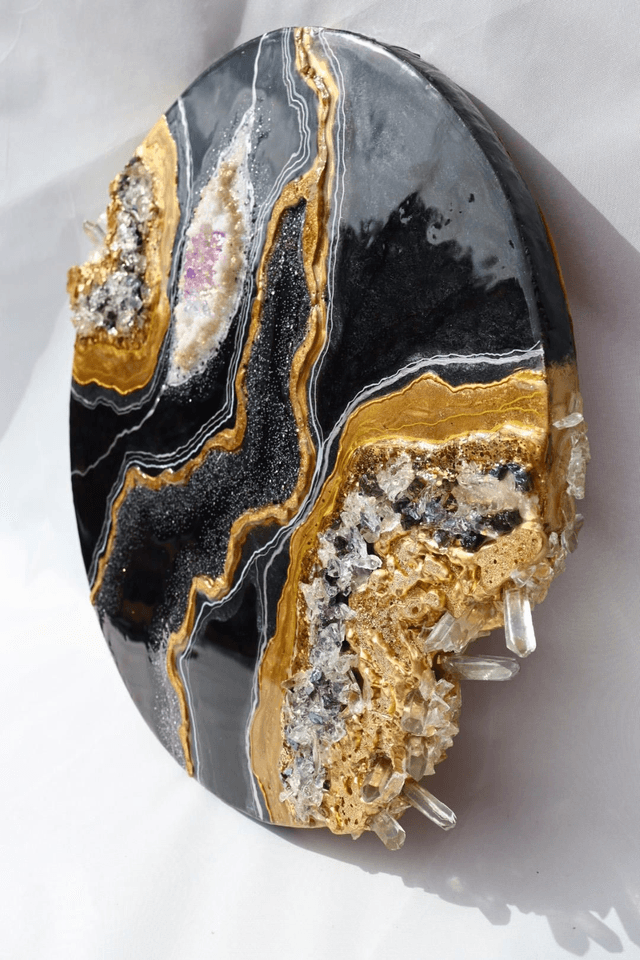 White Cluster Geode