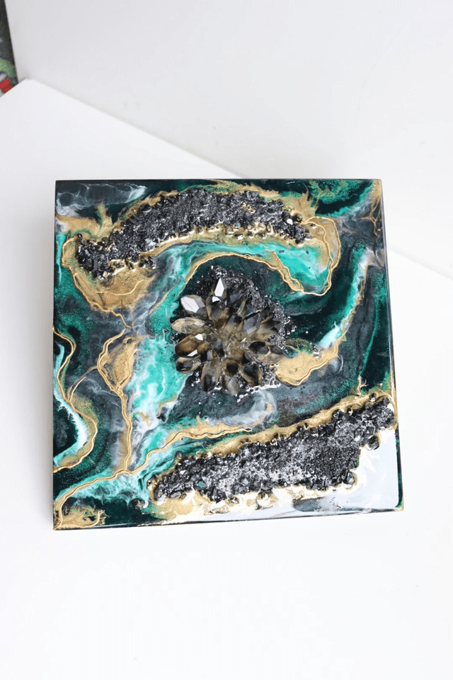 Smoked Cluster Resin Artwork 