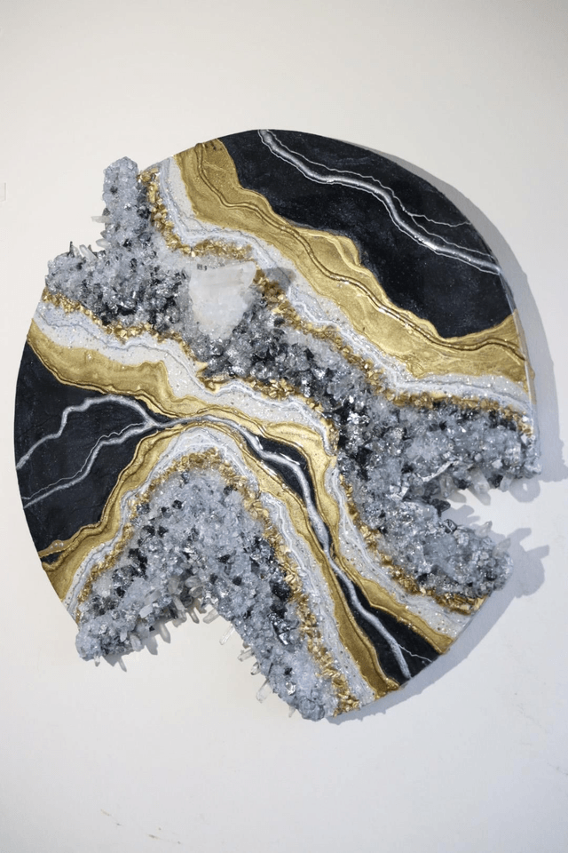 Black & Gold Resin  Geode 