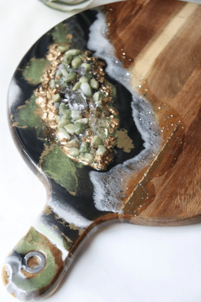 Green Round cheese board