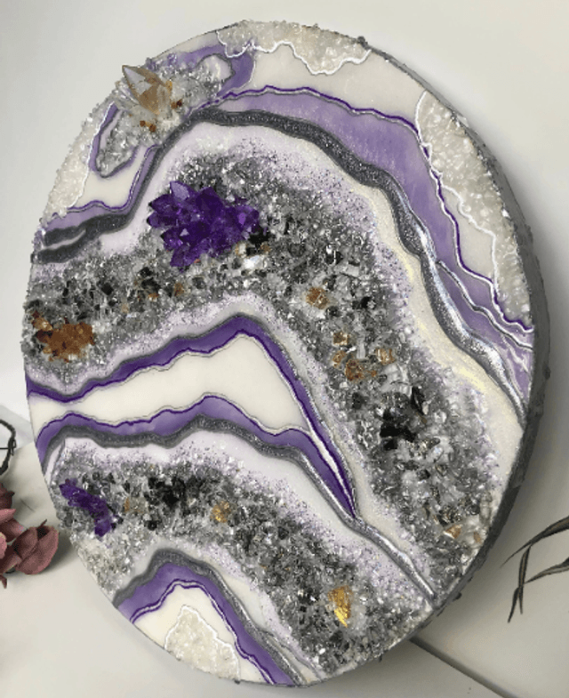 Amethyst Geode resin