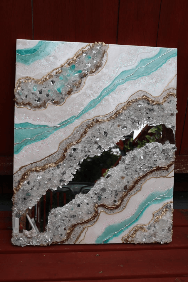 Sparkly Mint Fluorite Geode