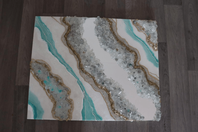 Sparkly Mint Fluorite Geode