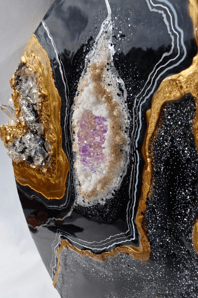 White Cluster Geode