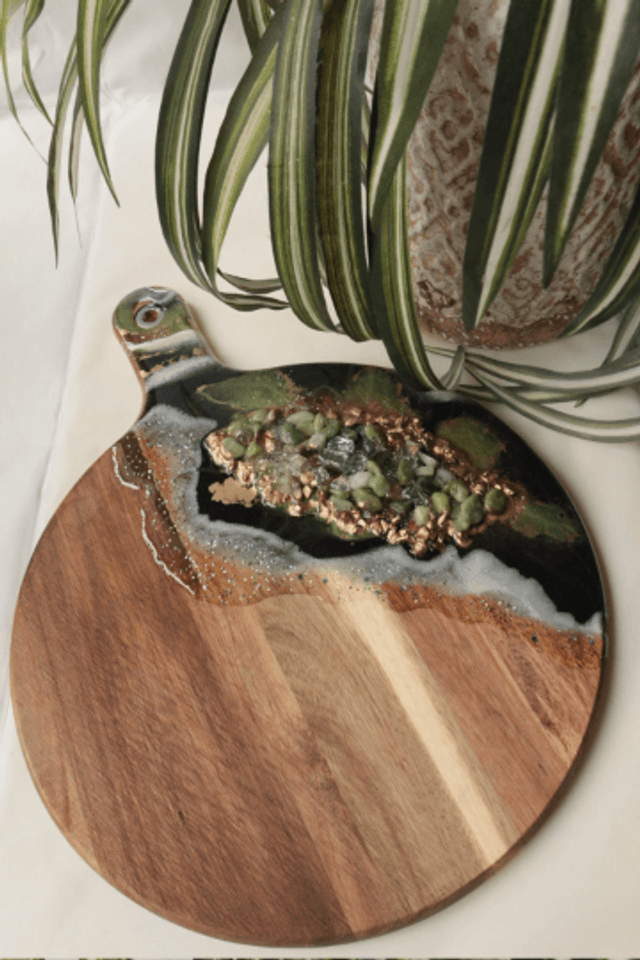 Green Round cheese board