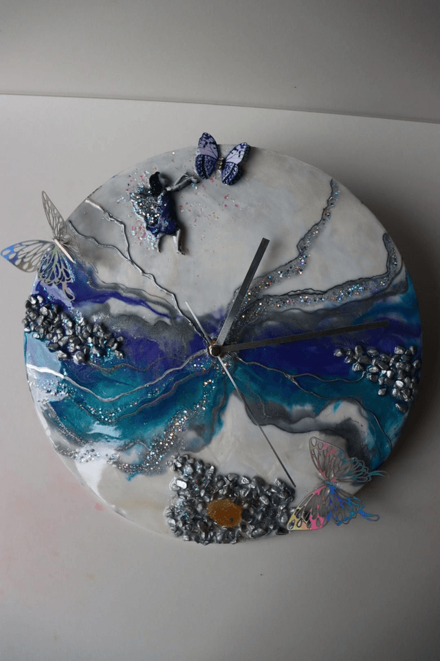 Fairy Resin Clock