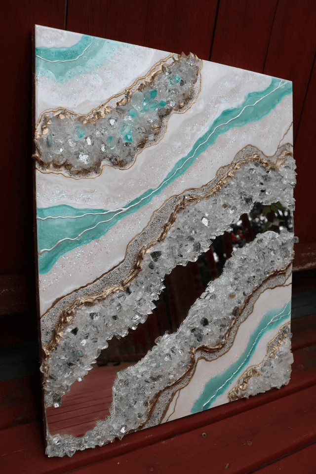 Sparkly Mint Fluorite Geode