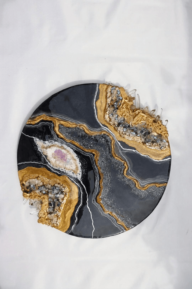 White Cluster Geode