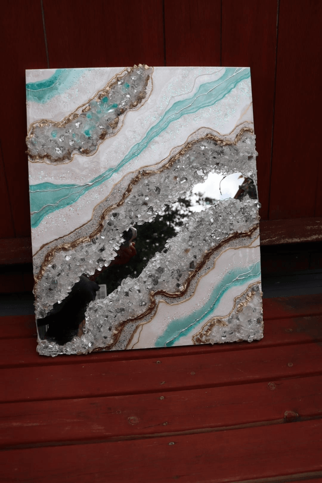 Sparkly Mint Fluorite Geode
