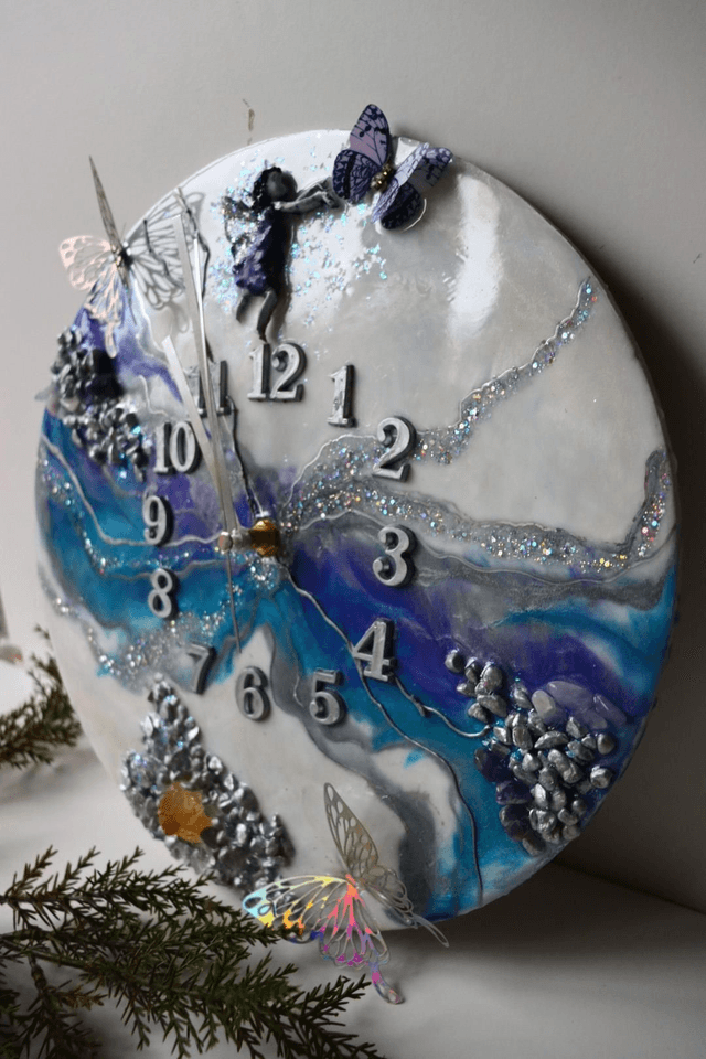 Fairy Resin Clock