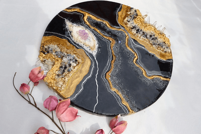 White Cluster Geode