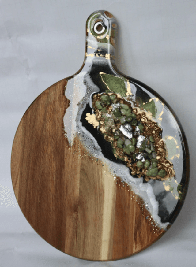 Green Round cheese board