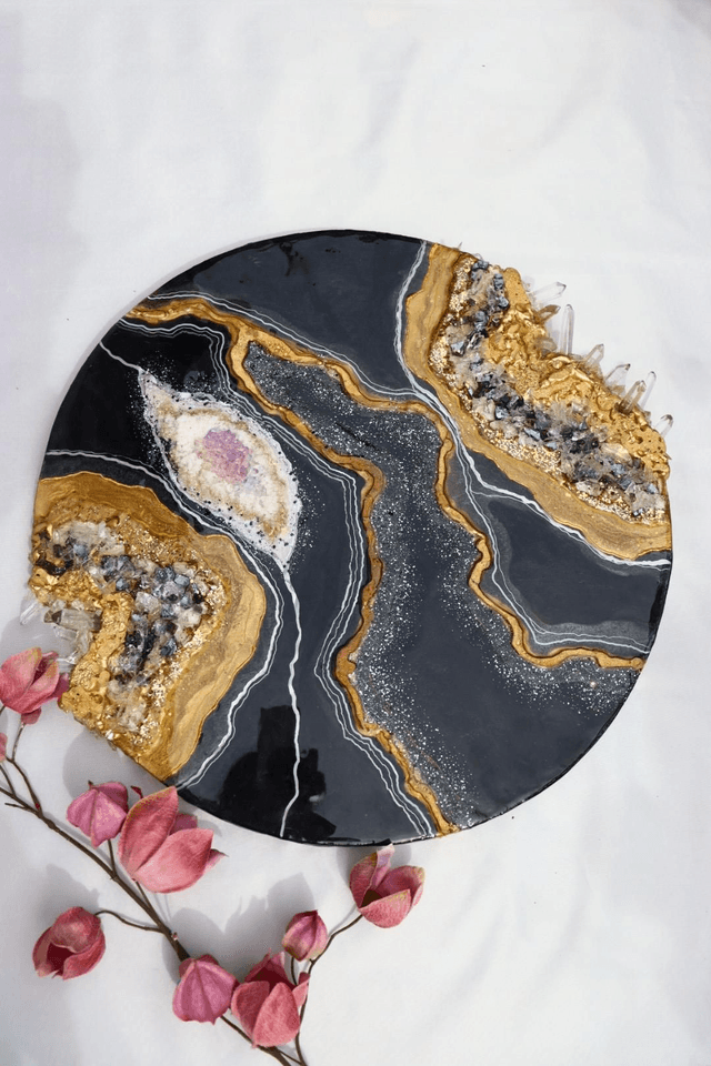 White Cluster Geode